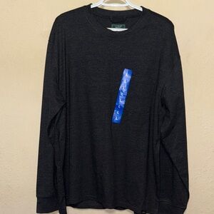 Woolrich Men's Dark Gray Long Sleeve Tee green label